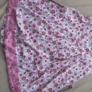 ISH Pink and Red Tiered Maxi Skirt